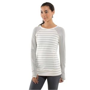 Lululemon Full Tilt Long Sleeve Slalom Stripe Angel Wing